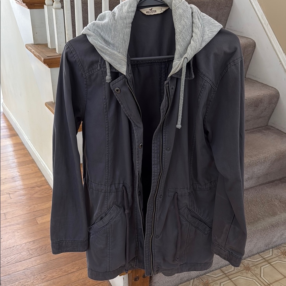 Women's Gray Hooded Jacket